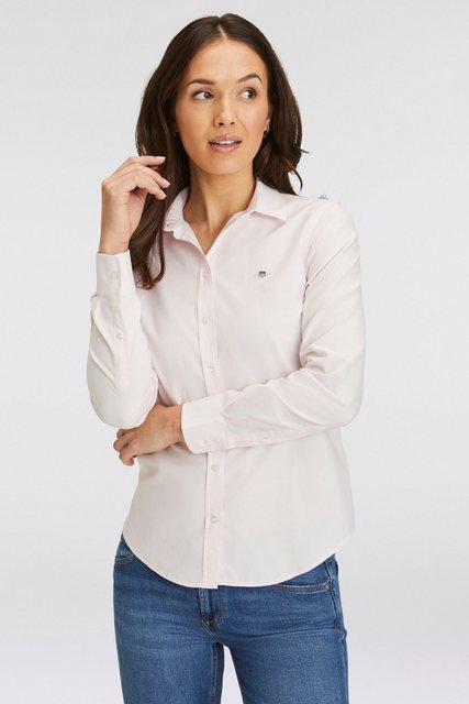 Gant Langarmbluse New Slim Stretch Oxford Blouse für bequemen Sitz u. Beweg günstig online kaufen