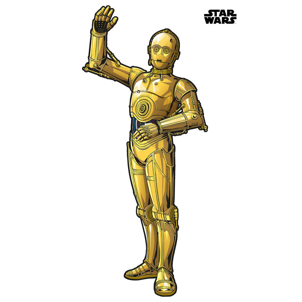 Disney Wandtattoo Star Wars C-3Po Gelb 127 x 200 cm 612420 günstig online kaufen