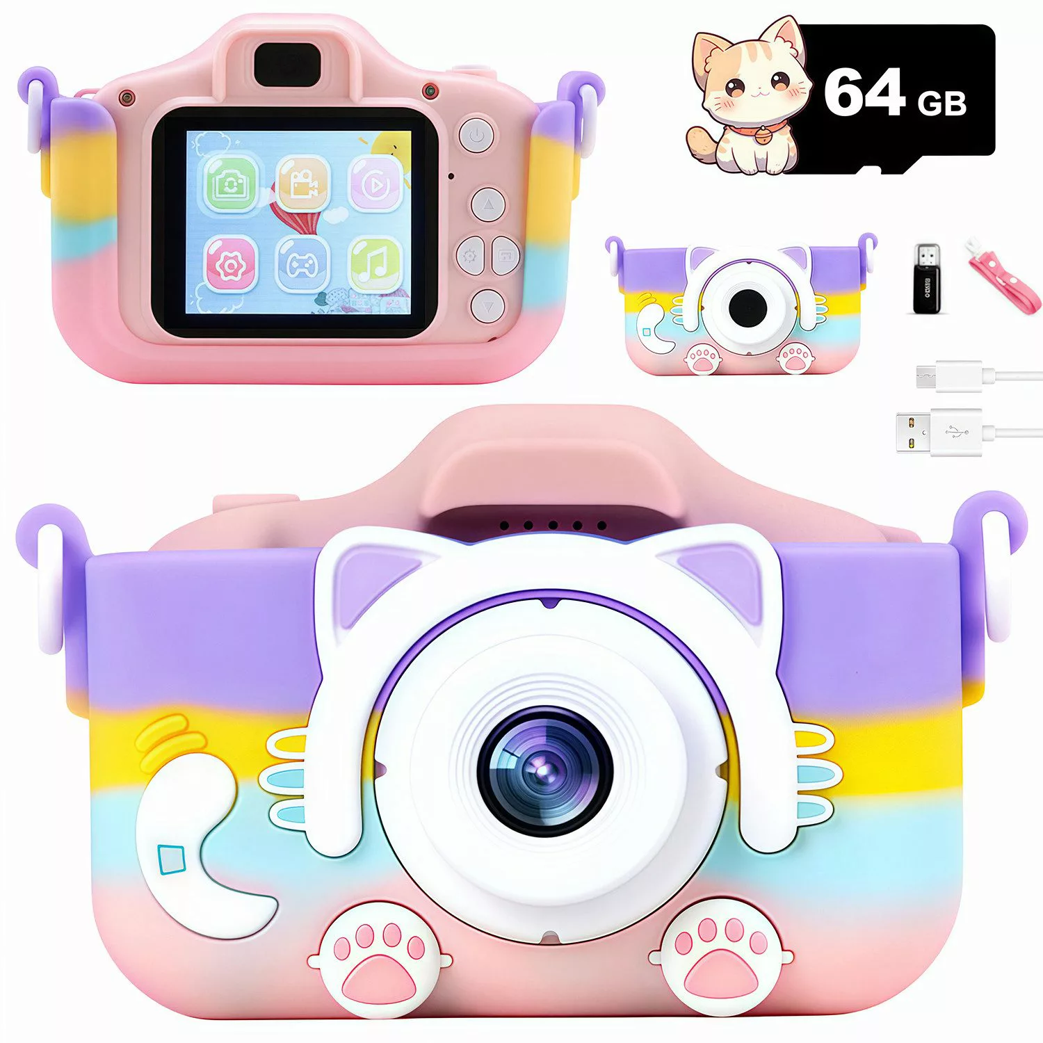 ZEUOPQ Kinderkamera Spielzeug-Kamera Anti-Drop Selfie Digital günstig online kaufen