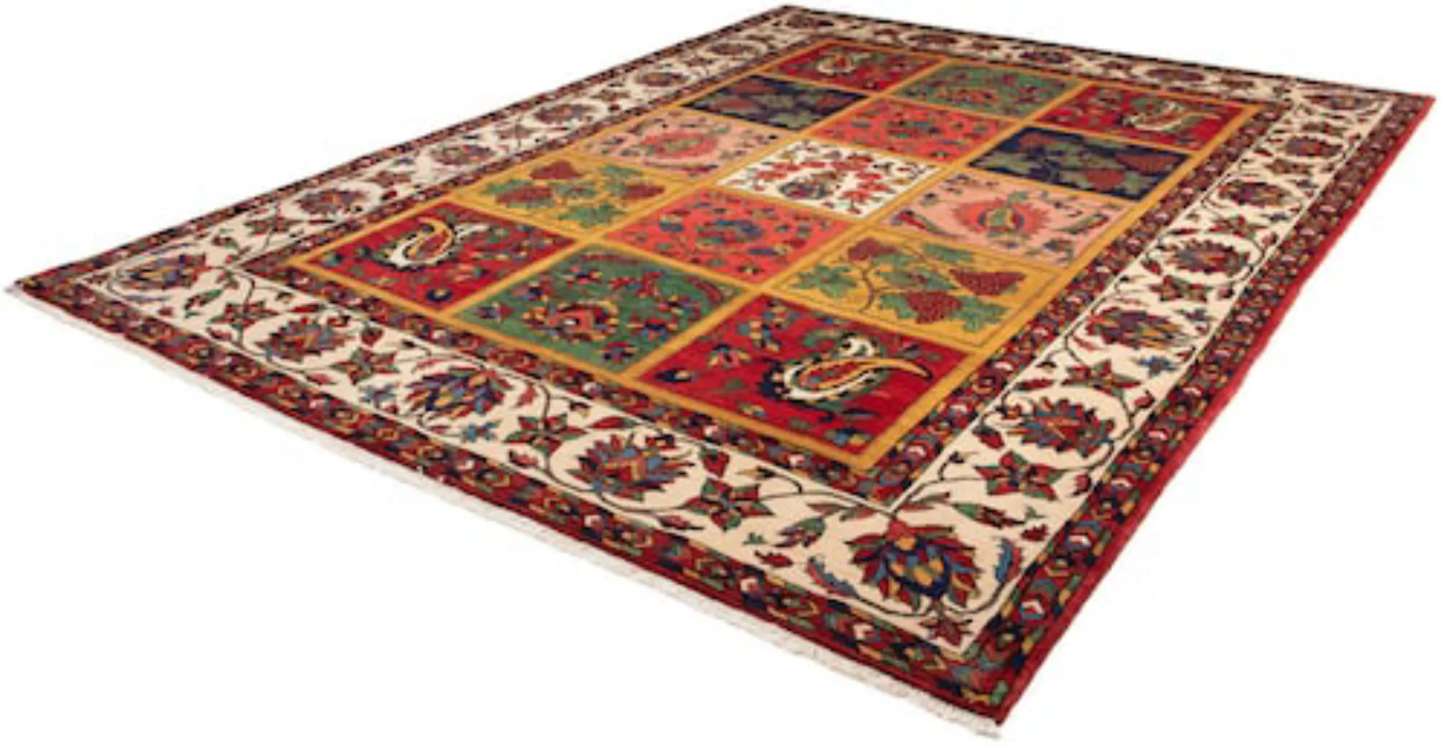 morgenland Wollteppich »Abadeh Medaillon Rosso chiaro 157 x 102 cm«, rechte günstig online kaufen