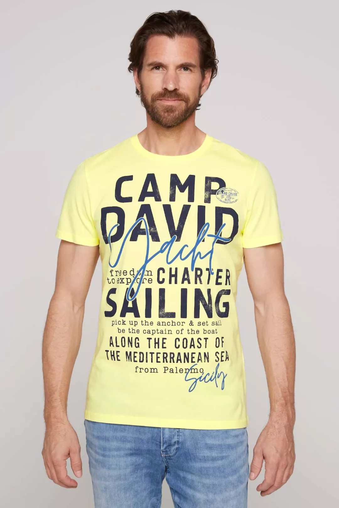 CAMP DAVID Rundhalsshirt, aus Baumwolle günstig online kaufen