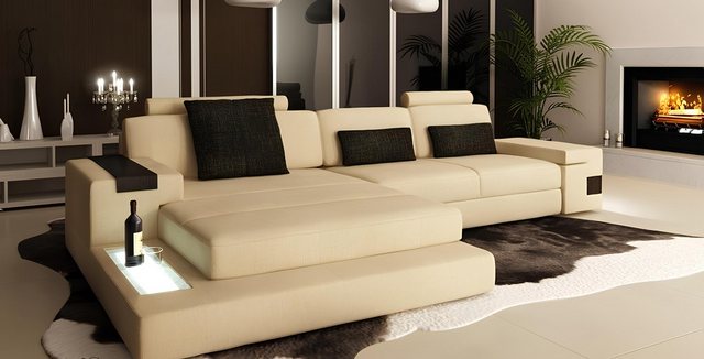 Xlmoebel Ecksofa Wohnlandschaft in L-Form mit großem XXL-Sofa + USB-Anschlu günstig online kaufen