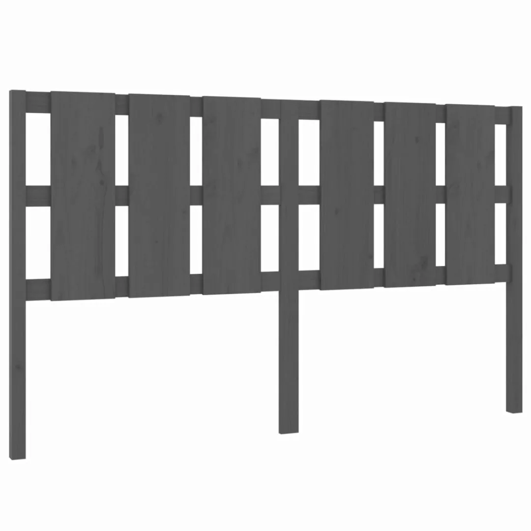 Vidaxl Bett-kopfteil Grau 165,5x4x100 Cm Massivholz Kiefer günstig online kaufen