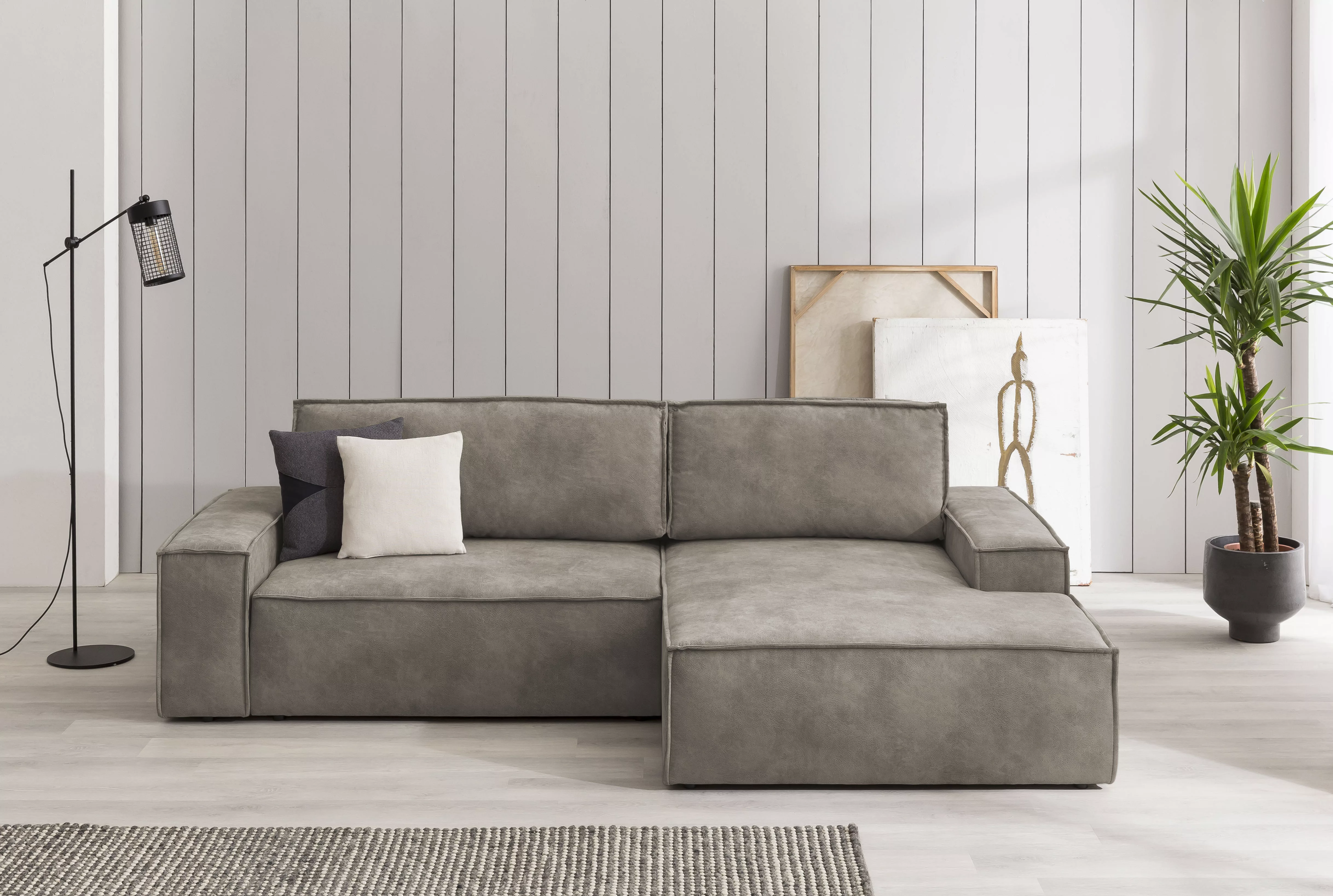 Ecksofa SHERWOOD Schlafsofa, mit Bettkasten, Cord-Bezug günstig online kaufen