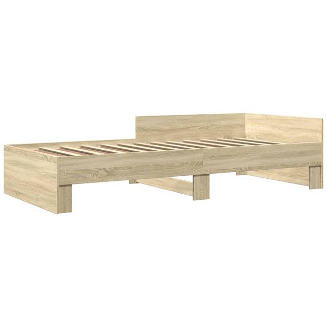 vidaXL Bett Bettgestell ohne Matratze Sonoma-Eiche 75x190 cm Holzwerkstoff günstig online kaufen