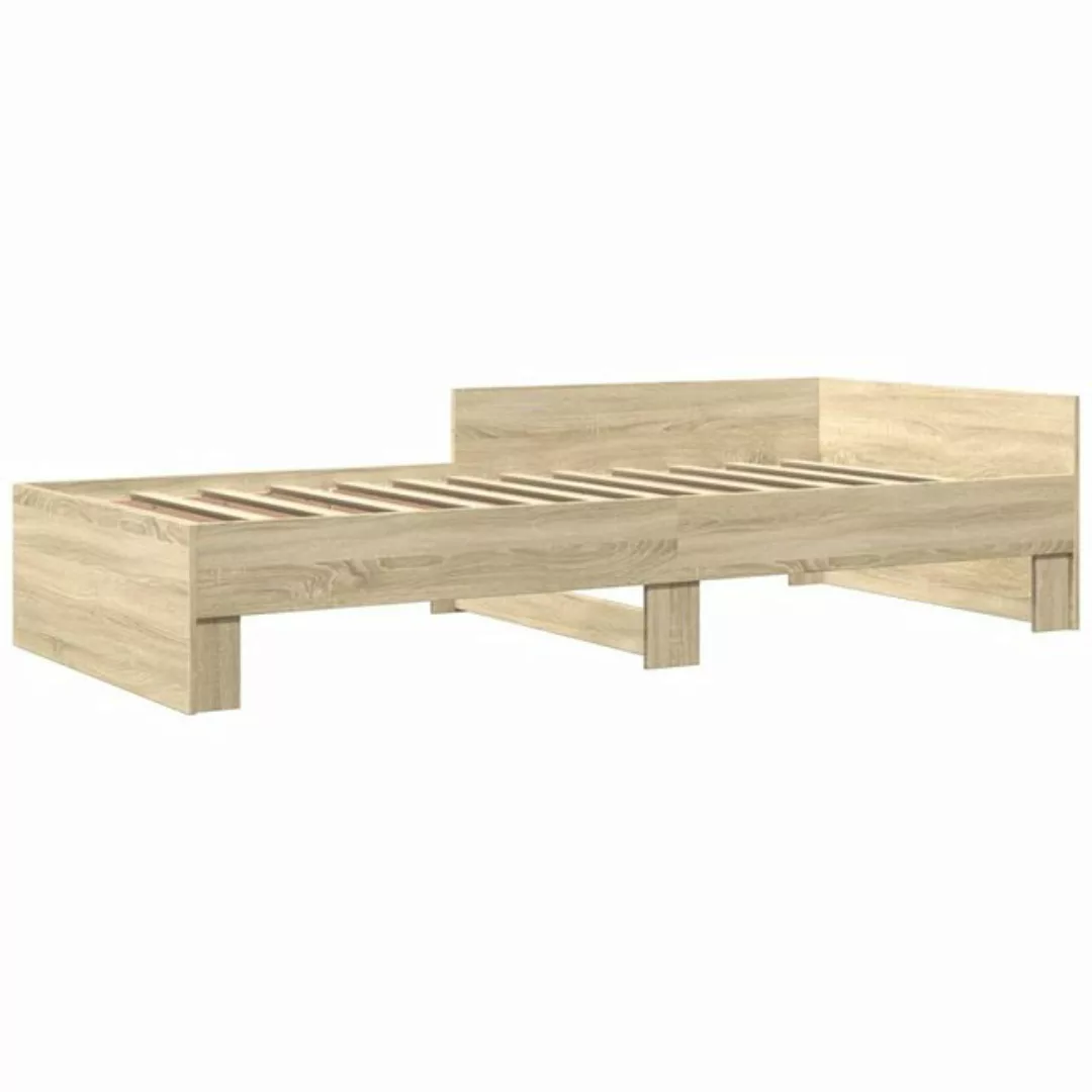 vidaXL Bett Bettgestell ohne Matratze Sonoma-Eiche 75x190 cm Holzwerkstoff günstig online kaufen