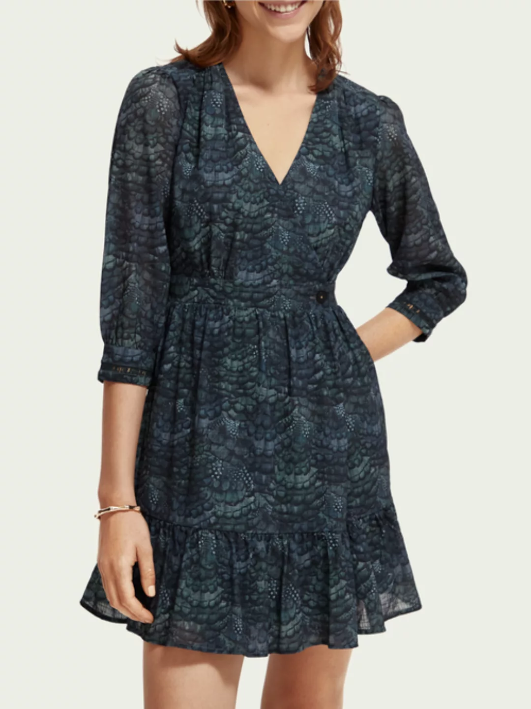 V-neck mini wrap dress günstig online kaufen