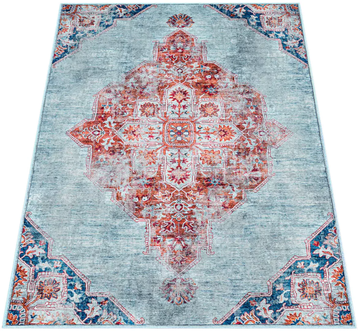 Paco Home Teppich »Lyon 336«, rechteckig, 4 mm Höhe, Kurzflor, Orient-Optik günstig online kaufen