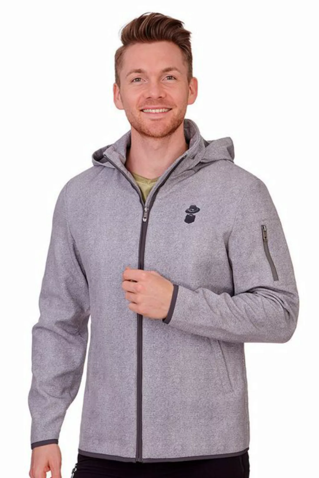 Hangowear Outdoorjacke Softshelljacke Herren - WULF - hellgrau günstig online kaufen