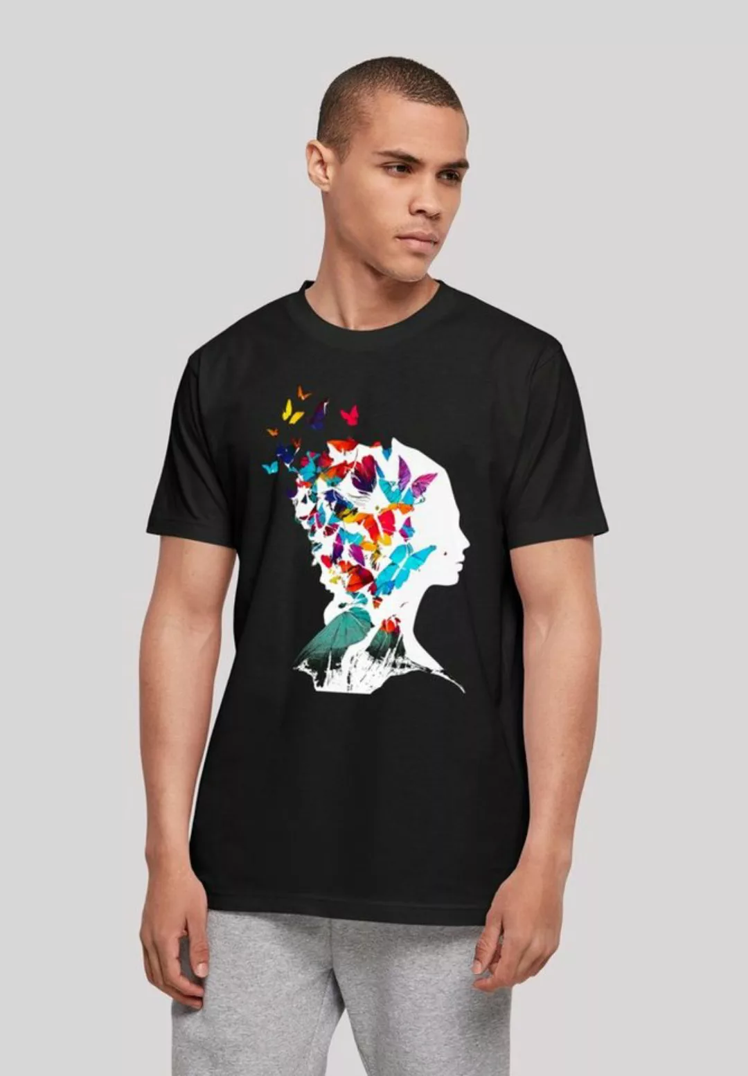 F4NT4STIC T-Shirt "Schmetterling Silhouette TEE UNISEX", Print günstig online kaufen