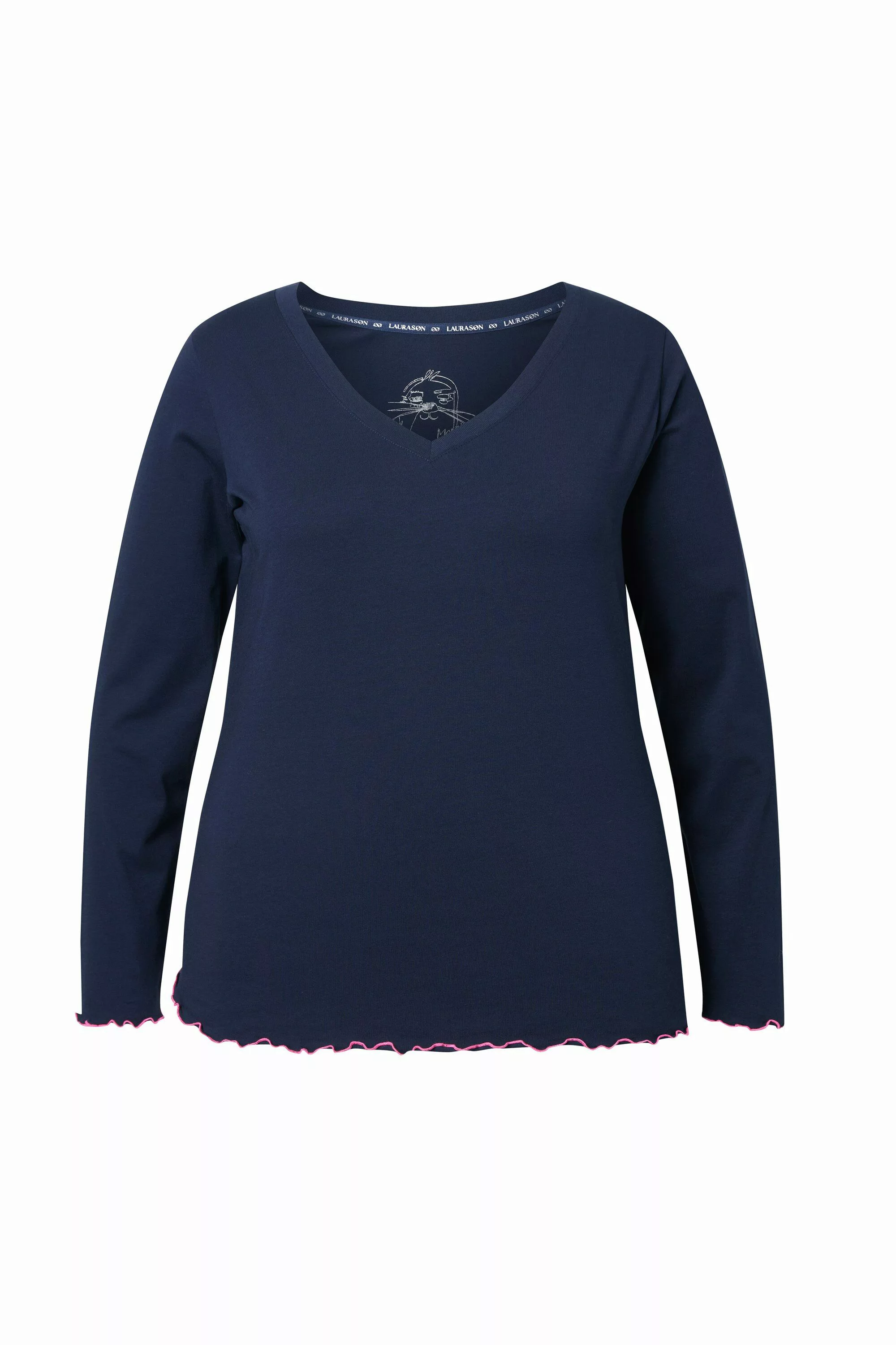 Laurasøn T-Shirt Shirt Langarm V-Ausschnitt MIG günstig online kaufen