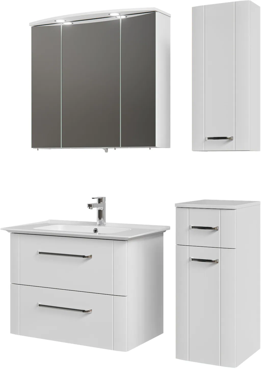 Saphir Badmöbel-Set "Badmöbel-Set Serie 3006 4-teilig Keramik-Waschtisch mi günstig online kaufen