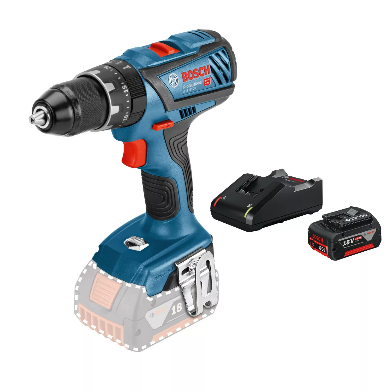 Bosch Professional Akku-Schlagbohrschrauber GSB 18 V-28 inkl. Akku-Starter- günstig online kaufen