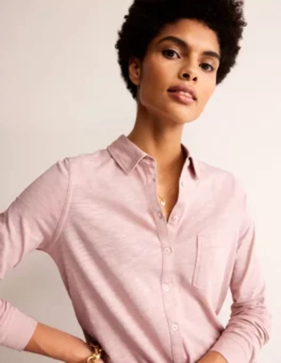 Amelia Jersey-Hemd Damen Boden, Milchshake günstig online kaufen