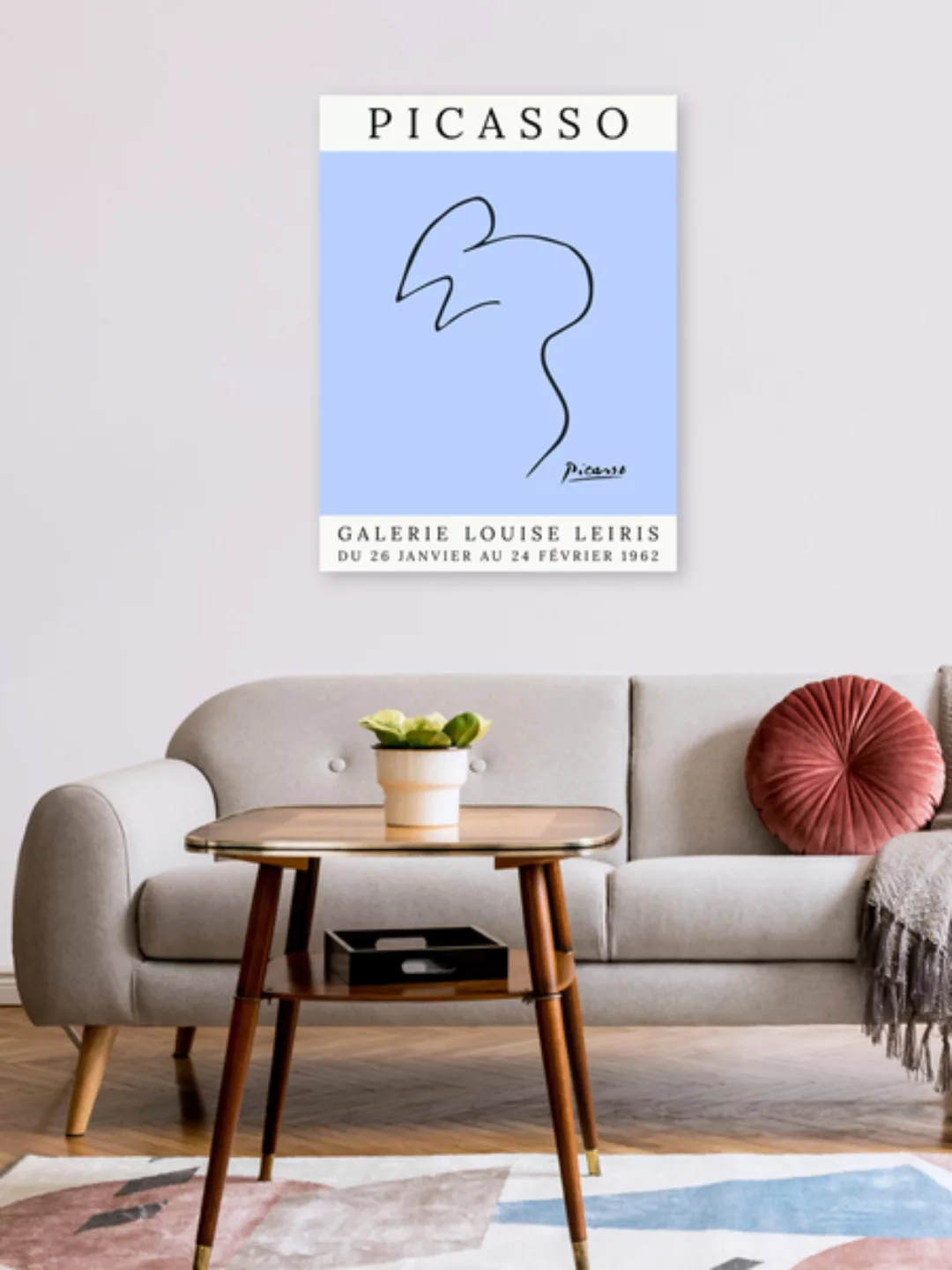 Poster / Leinwandbild - Picasso Maus – Violett günstig online kaufen