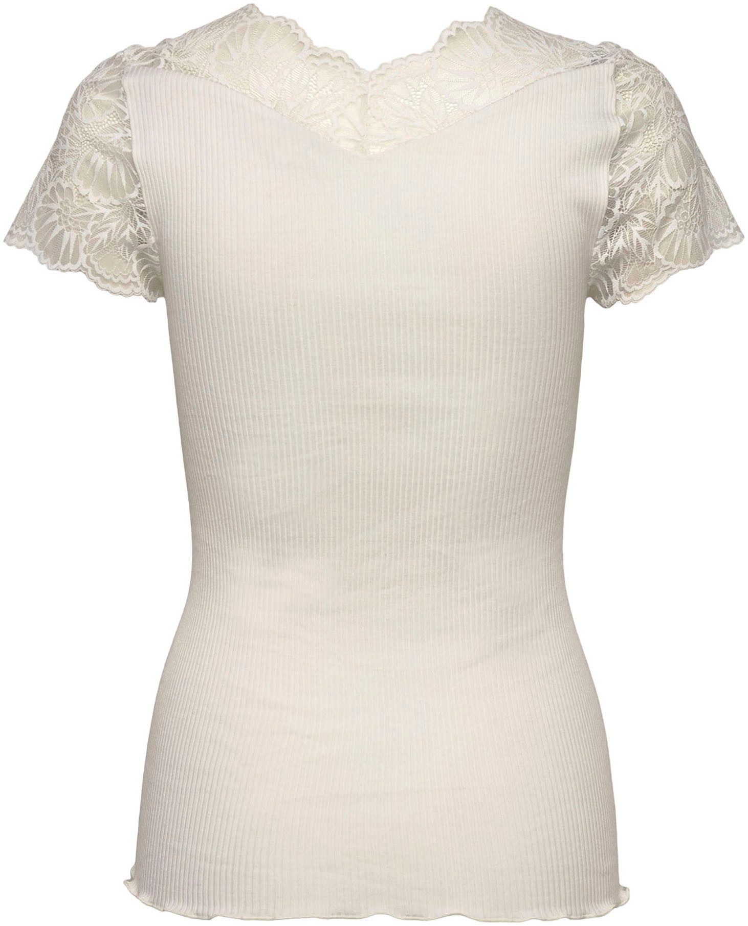 rosemunde T-Shirt elastischer Vintage-Spitzenbesatz, Kurzarm, gewellter günstig online kaufen