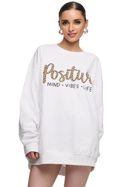 Worldclassca Sweatshirt Worldclassca Oversized Sweatshirt POSITIVE Print La günstig online kaufen