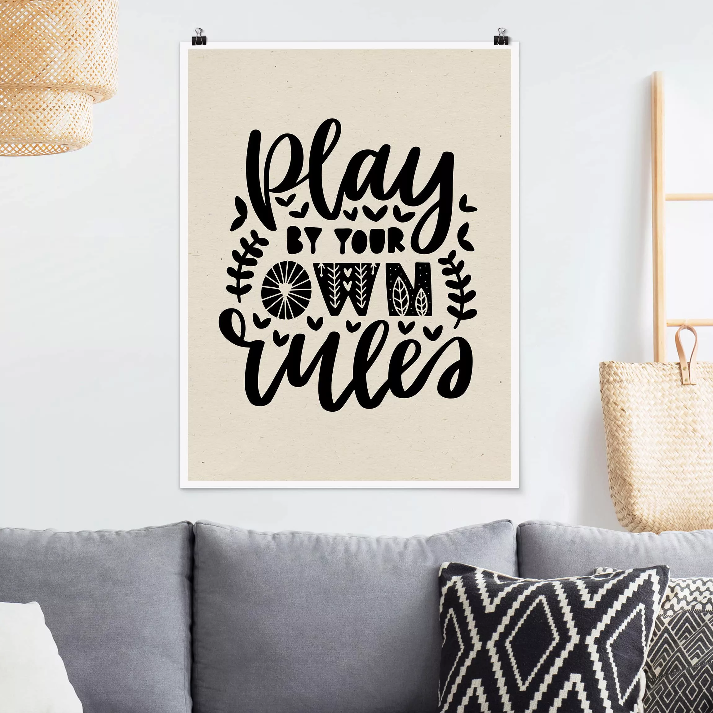 Poster - Hochformat Play by your own rules günstig online kaufen