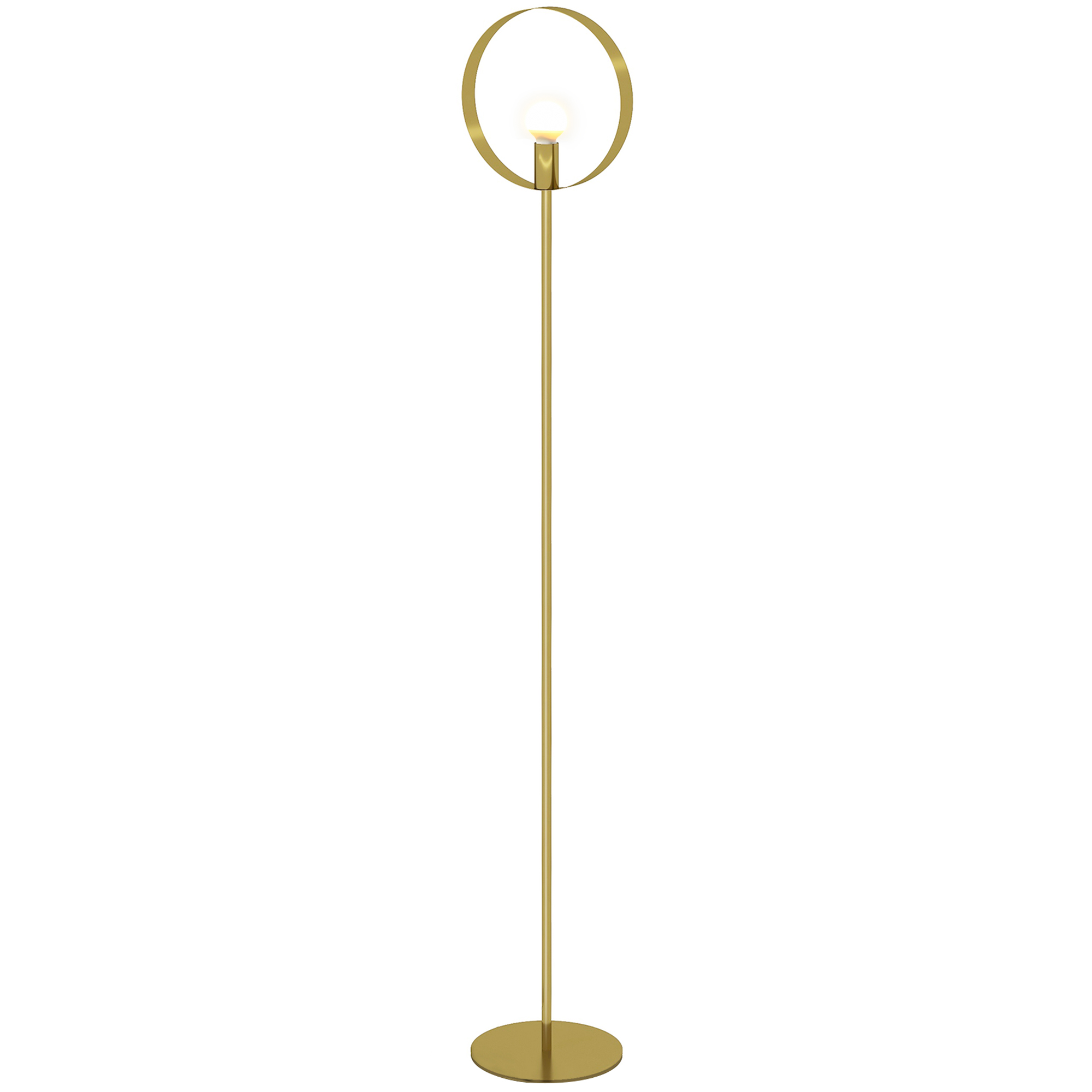HOMCOM Stehlampe Wohnzimmer Stehlampe LED bis 40W Design Art-Deco-Ring aus günstig online kaufen