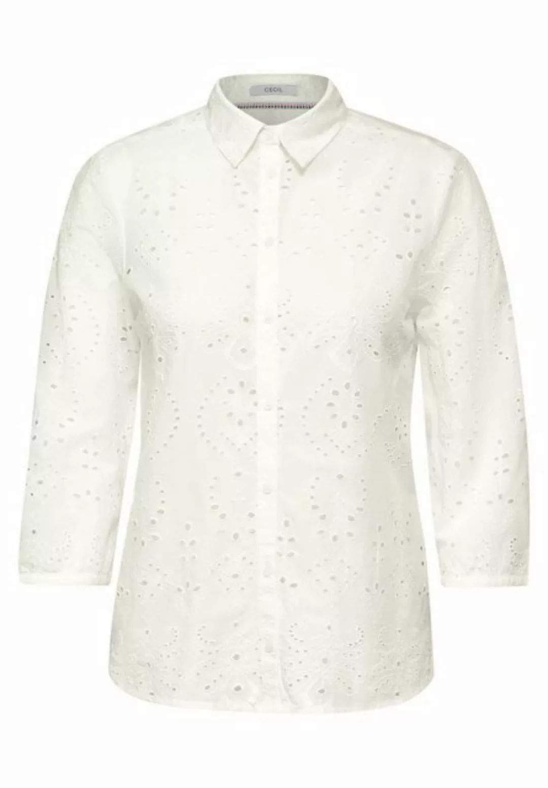 Cecil Klassische Bluse Solid Embroidery Blouse günstig online kaufen