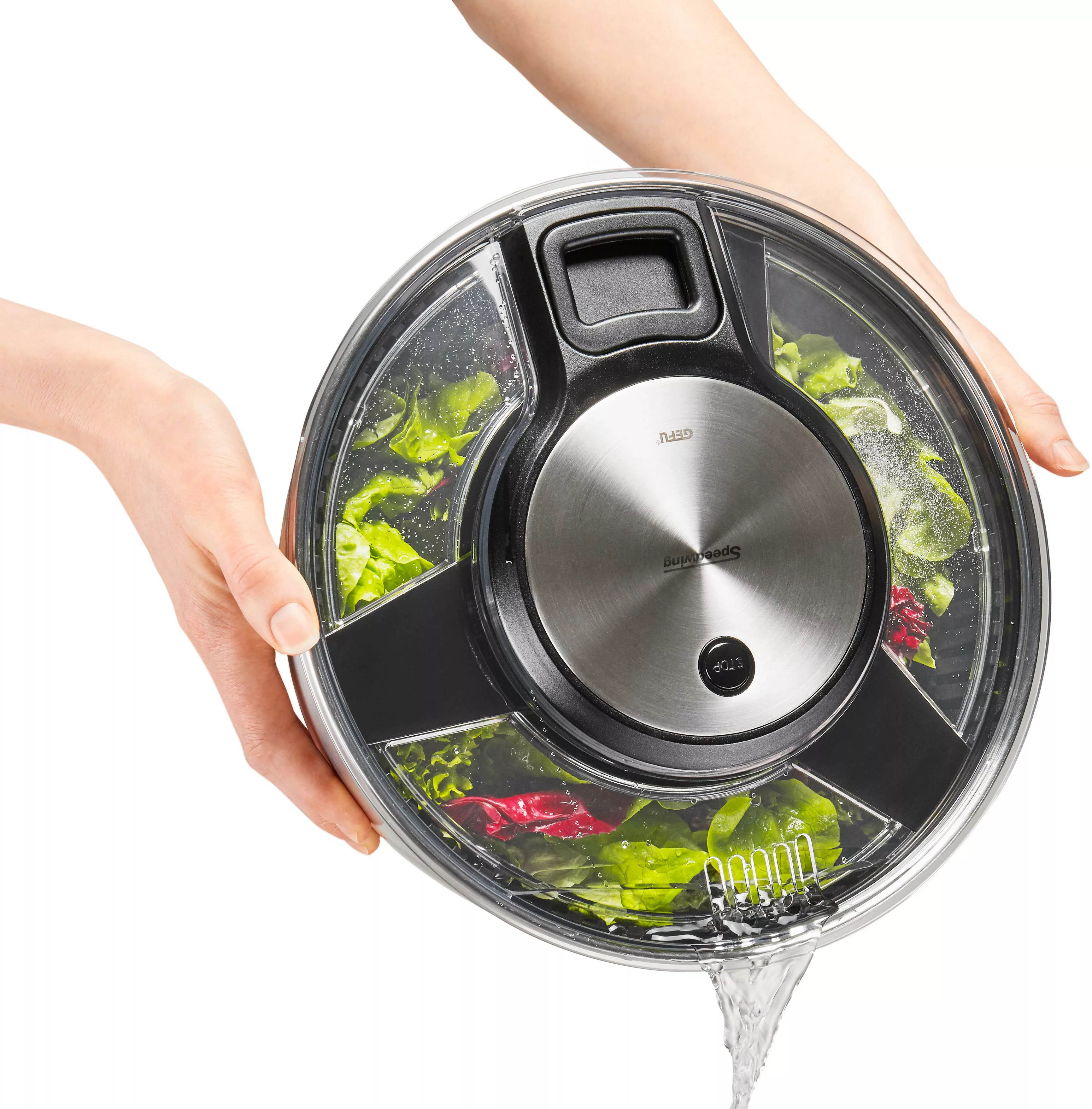 GEFU Salatschleuder »SPEEDWING®«, Edelstahl, Ø 27 cm, Inhalt 5 Liter günstig online kaufen