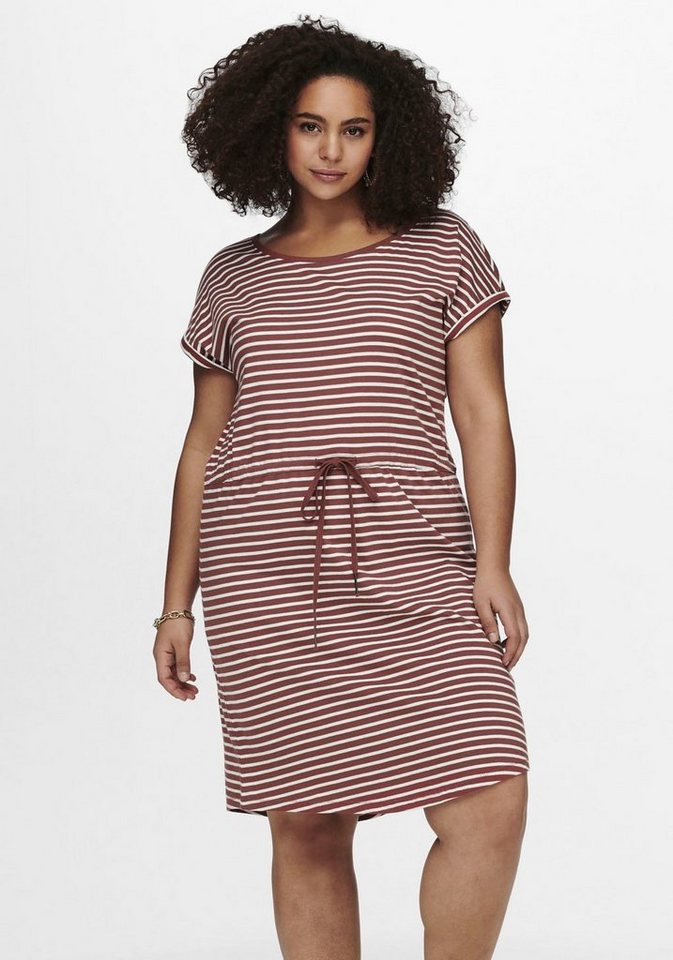 ONLY CARMAKOMA Jerseykleid CARAPRIL STRIPE mit Bindeband günstig online kaufen