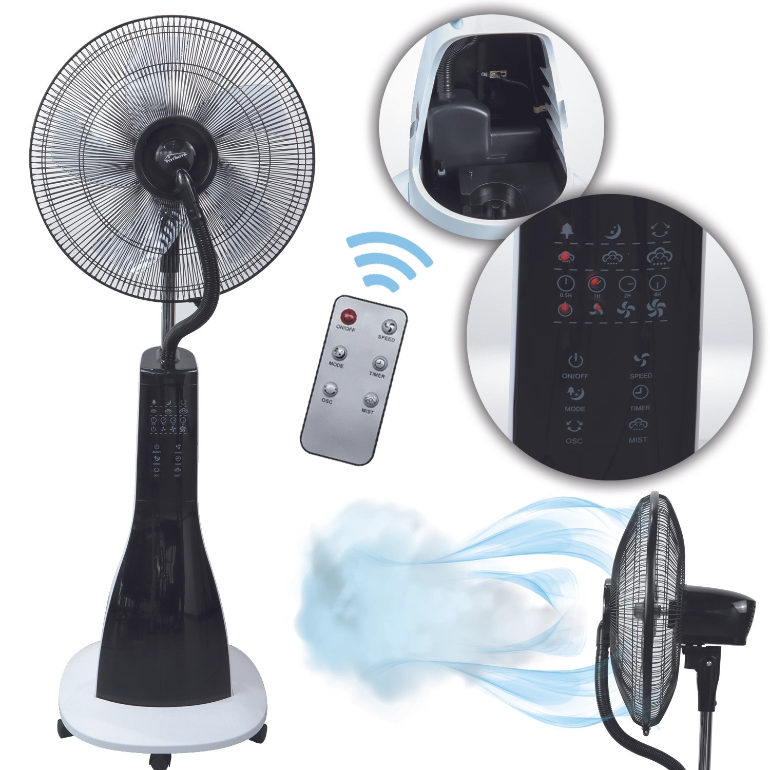TroniTechnik Standventilator SV05 mit Wasserkühlung - Fernbedienung- Oszill günstig online kaufen
