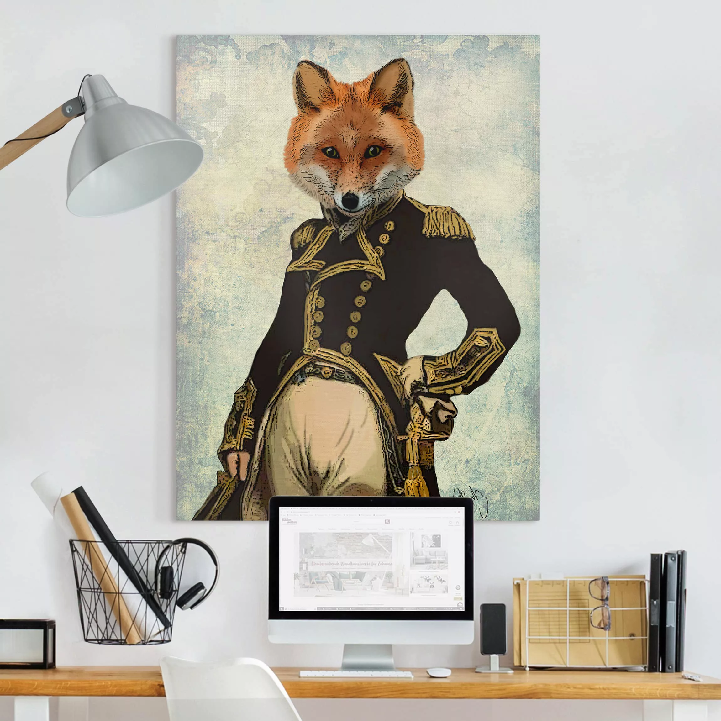 Leinwandbild - Hochformat Tierportrait - Fuchsadmiral günstig online kaufen