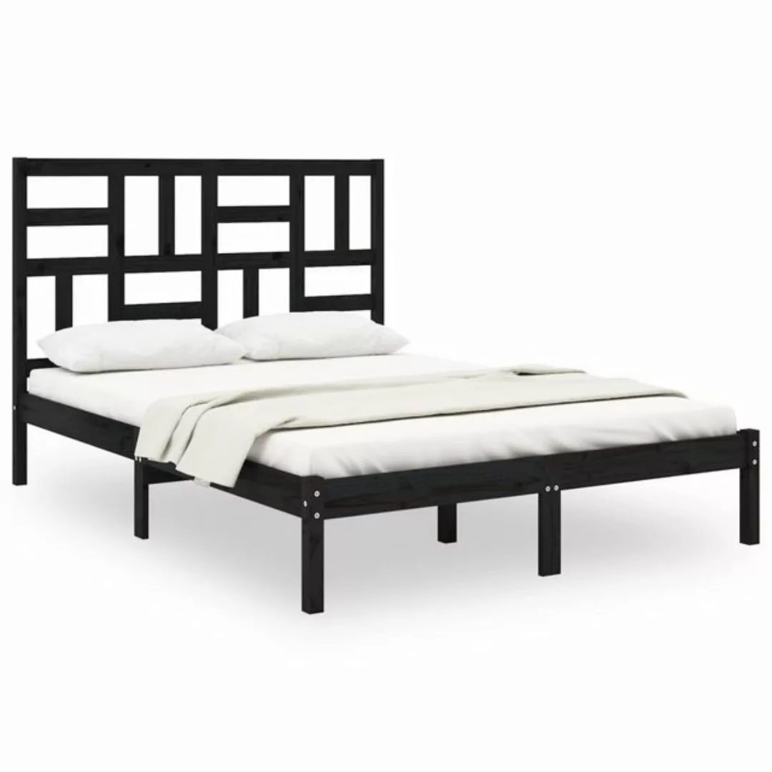 furnicato Bett Massivholzbett Schwarz 120x200 cm günstig online kaufen