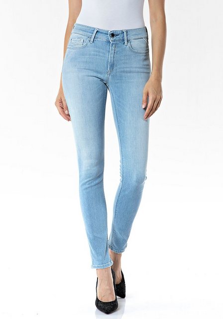 Replay Damen Jeans Luzien - Skinny Fit - Hyperflex - Blau - Light Blue günstig online kaufen