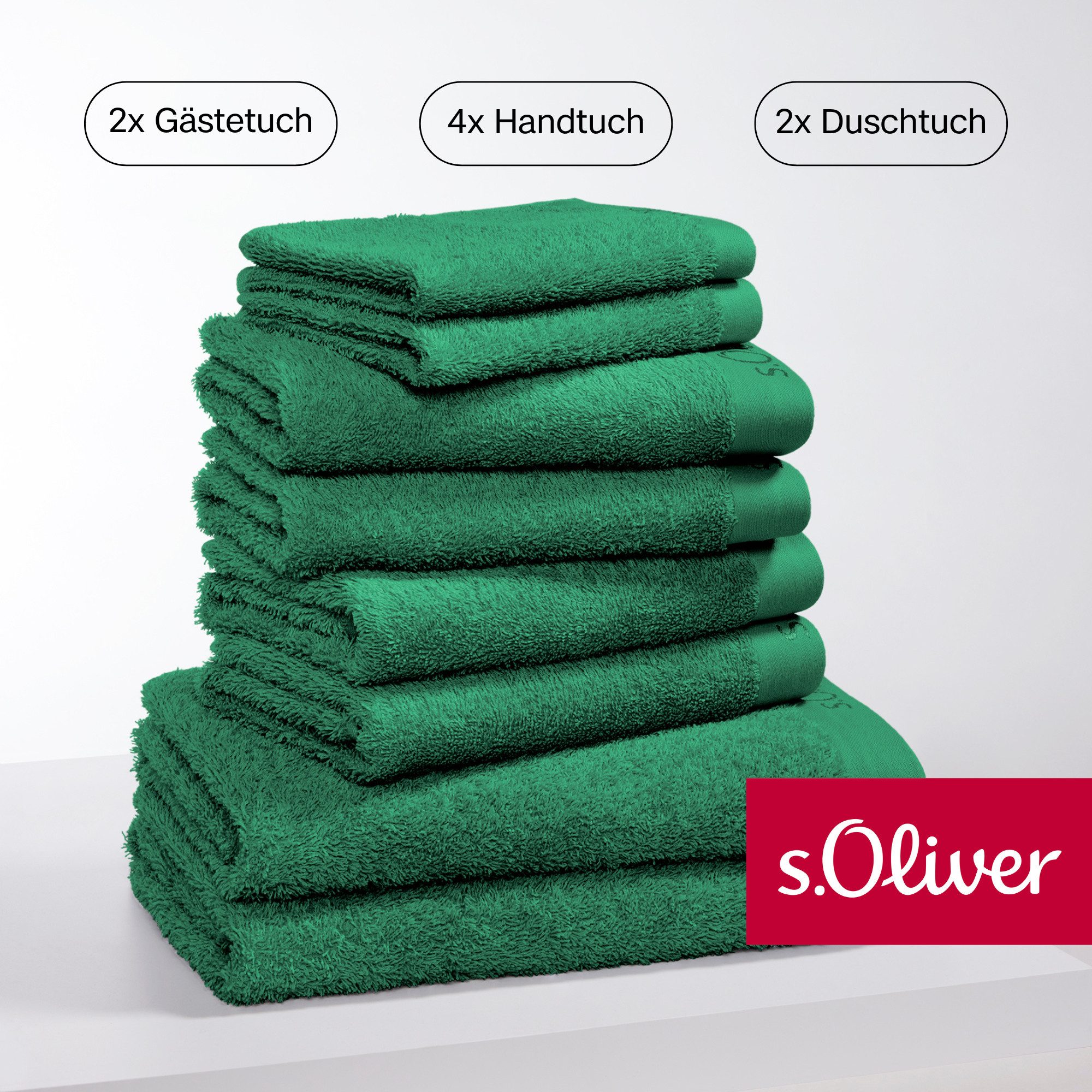 s.Oliver Handtuch Set »s.Oliver, Premium Qualität, 600 gr/m²,«, (Set, 3 St. günstig online kaufen