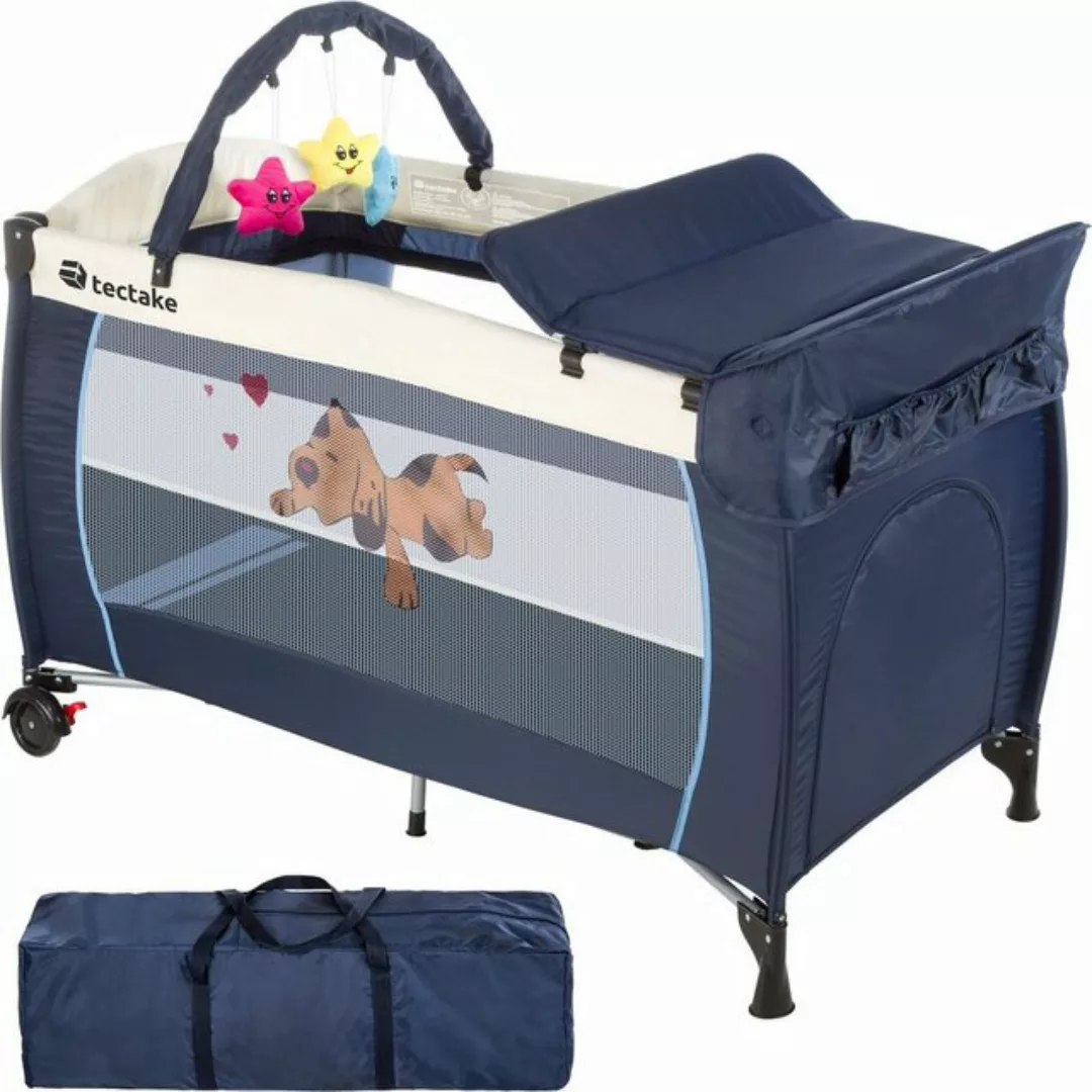 Kinderreisebett Hund 132x75x104cm mit Wickelauflage und Transporttasche - b günstig online kaufen