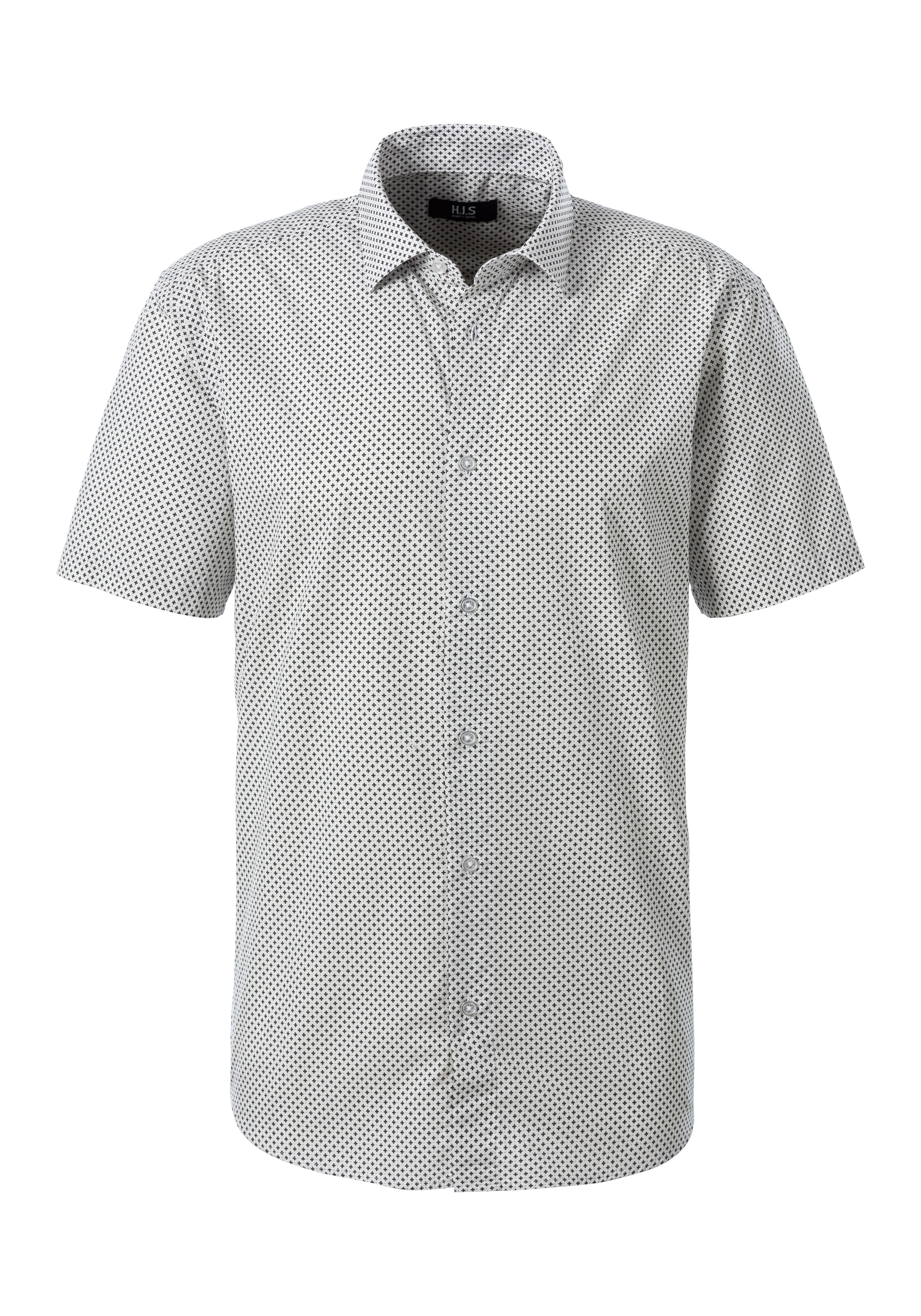 H.I.S Kurzarmhemd Regular fit allover bedruckt günstig online kaufen
