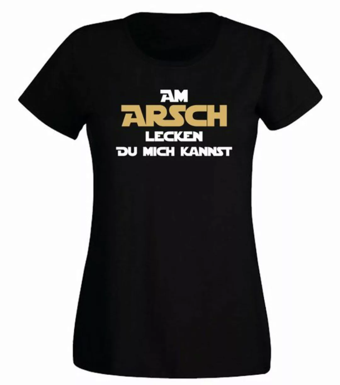 G-graphics T-Shirt Damen T-Shirt - Am Arsch lecken Du mich kannst Slim-fit- günstig online kaufen