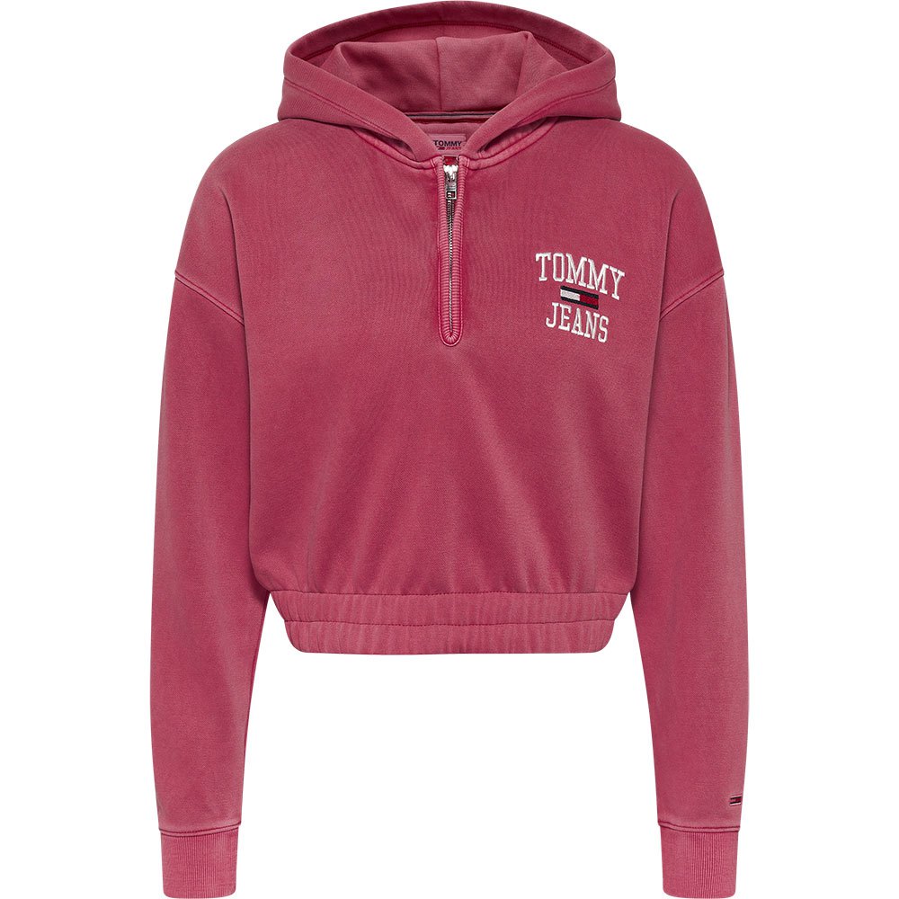 Tommy Jeans Super Crop College Logo Pullover XS Cranberry Crush günstig online kaufen