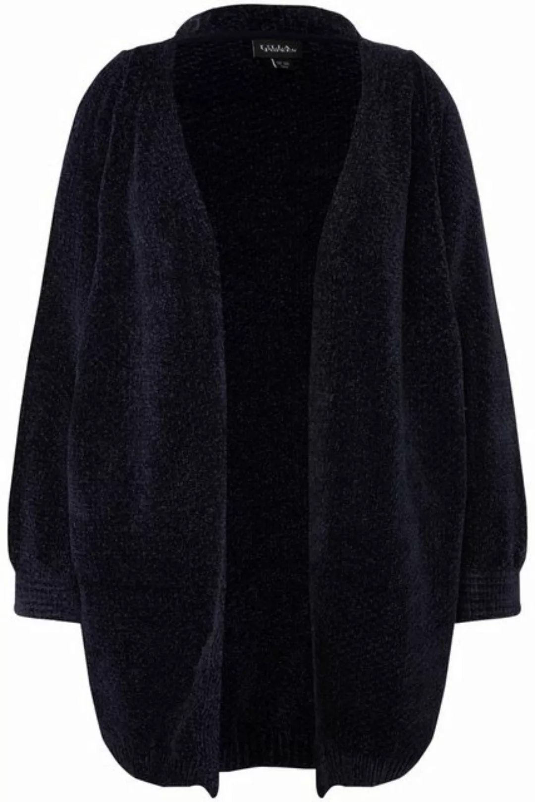 Ulla Popken Strickjacke Chenille-Strickjacke Oversized V-Ausschnitt günstig online kaufen