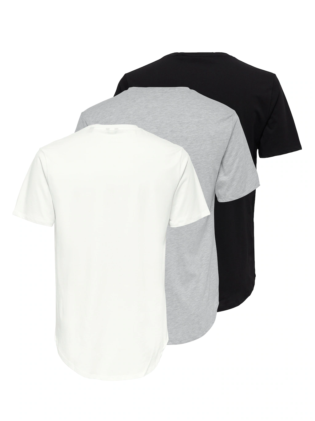 ONLY & SONS Rundhalsshirt "ONSMATT LONGY SS TEE 3-PACK", (Packung, 3 tlg.) günstig online kaufen