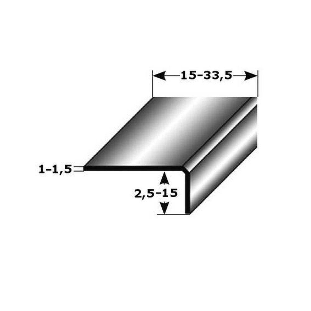 PROVISTON Winkelprofil Edelstahl, 19 x 8 günstig online kaufen