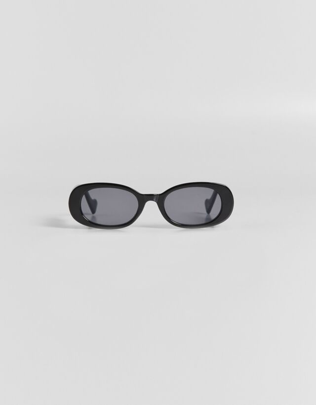 Bershka Ovale Sonnenbrille Damen Schwarz günstig online kaufen