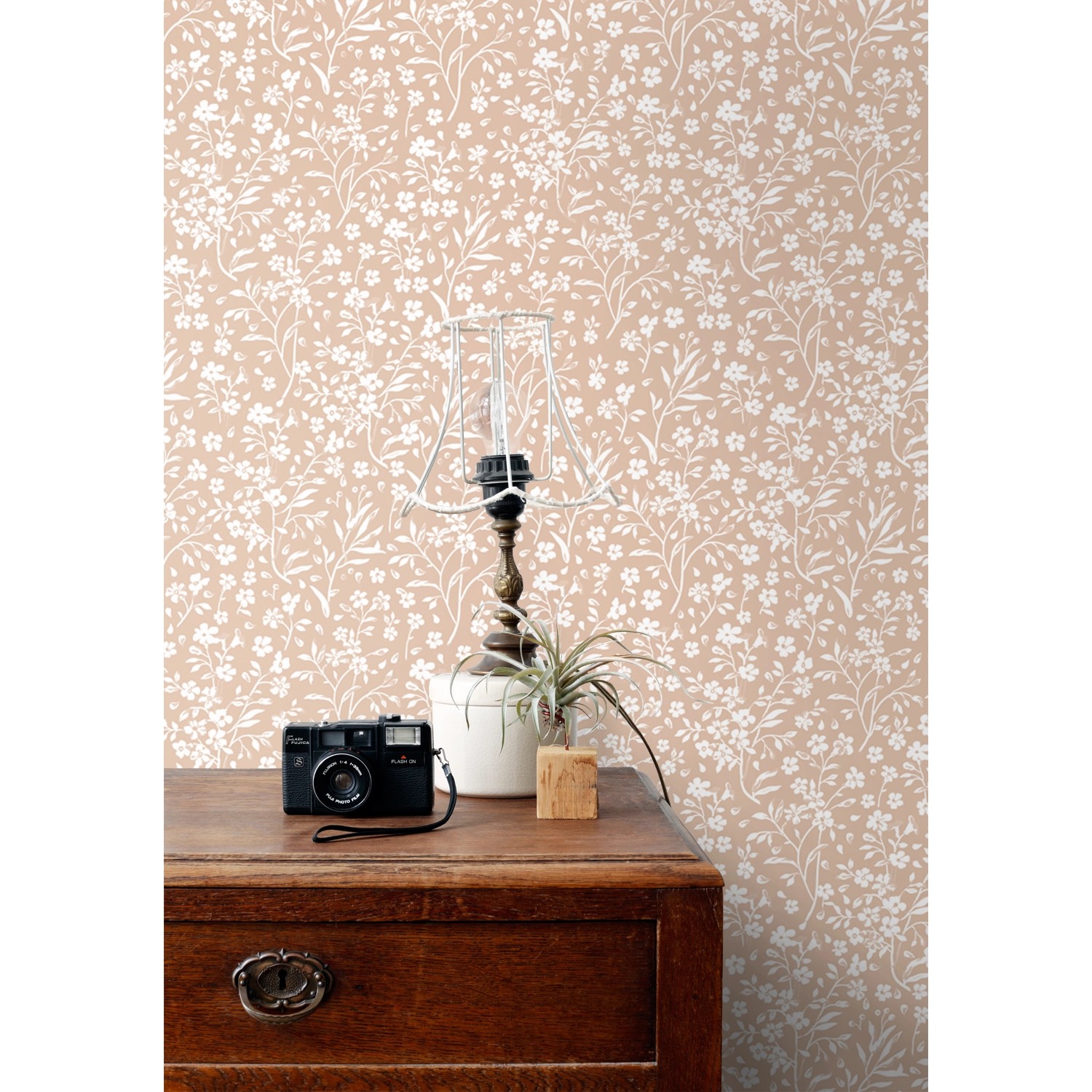 ESTAhome Tapete Blumen Terrakotta 50 x 900 cm 139880 günstig online kaufen