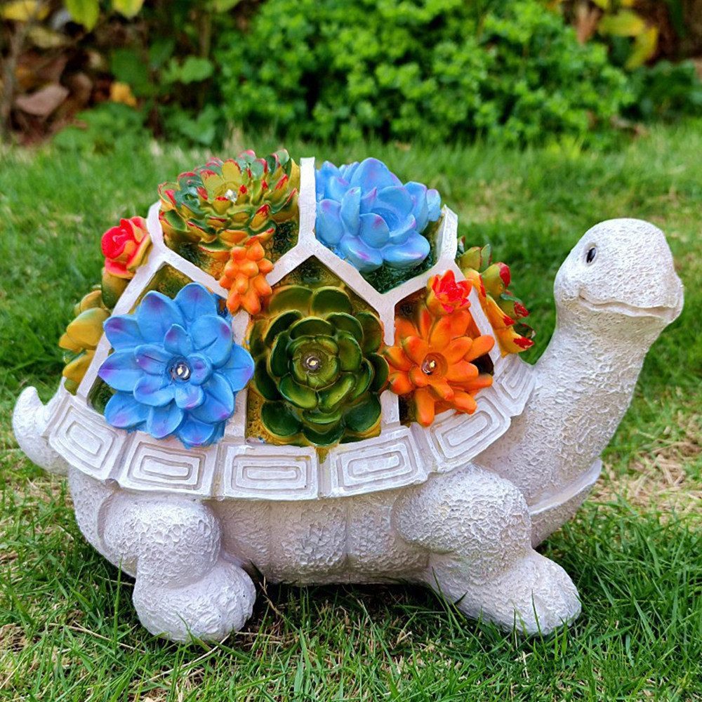 HUSK'SWARE LED Solarleuchte Solarbetriebene Schildkröte Gartenfigur günstig online kaufen