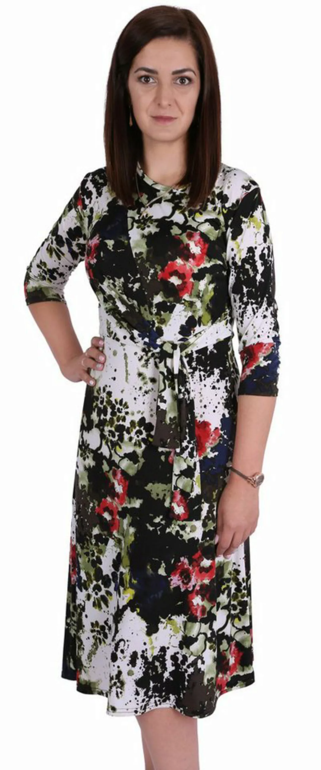 Sarcia.eu Midikleid Kleid in abstrakten Blumen John Zack XL günstig online kaufen