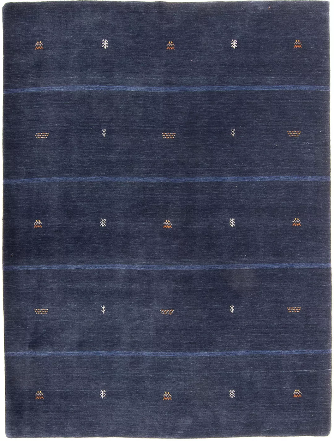 morgenland Wollteppich »Gabbeh - Loribaft Softy - 240 x 174 cm - dunkelblau günstig online kaufen