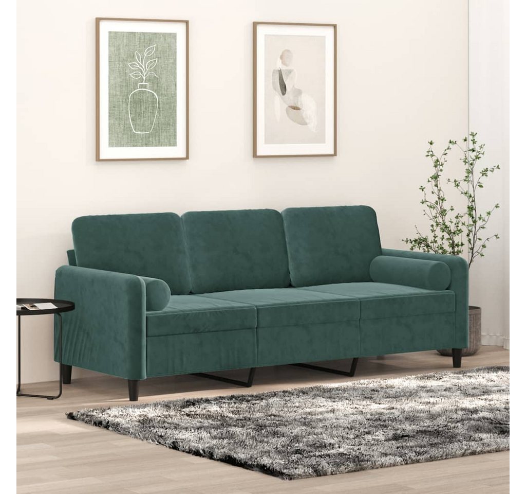 vidaXL Sofa Sofa mit Zierkissen Samt, 180 cm, 3-Sitzer günstig online kaufen