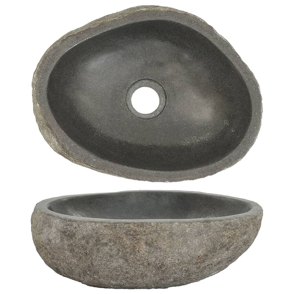 DOTMALL Waschbecken Waschbecken Flussstein Oval (29-38)x(24-31) günstig online kaufen