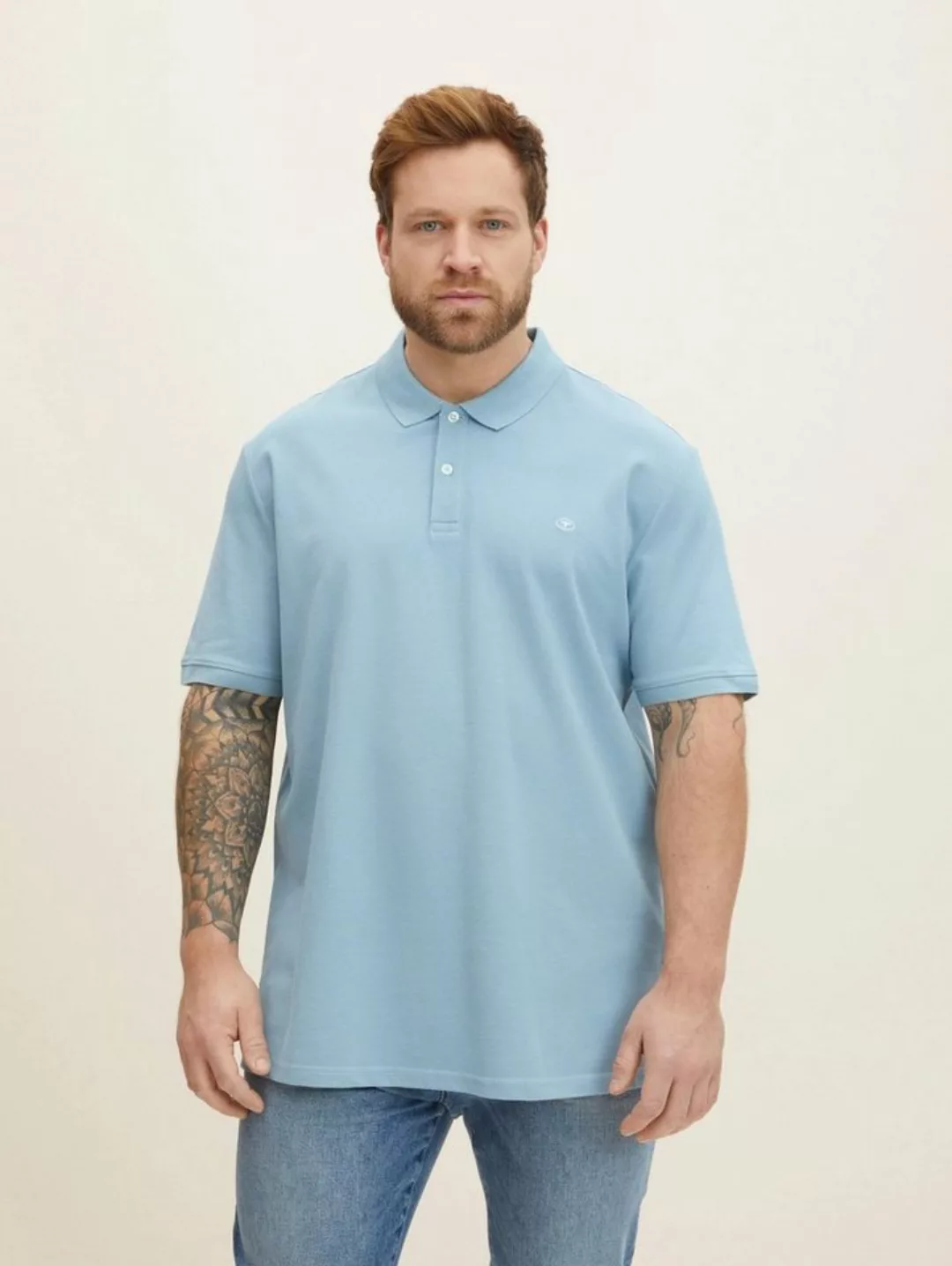 TOM TAILOR PLUS Poloshirt Poloshirt mit Logoprint günstig online kaufen