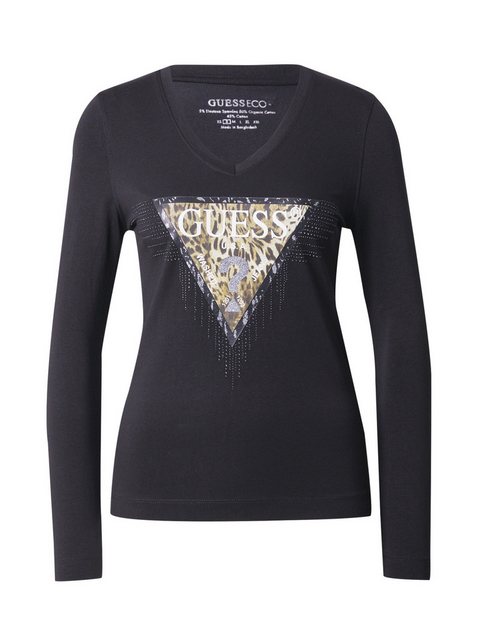 Guess Langarmshirt (1-tlg) Ziersteine günstig online kaufen