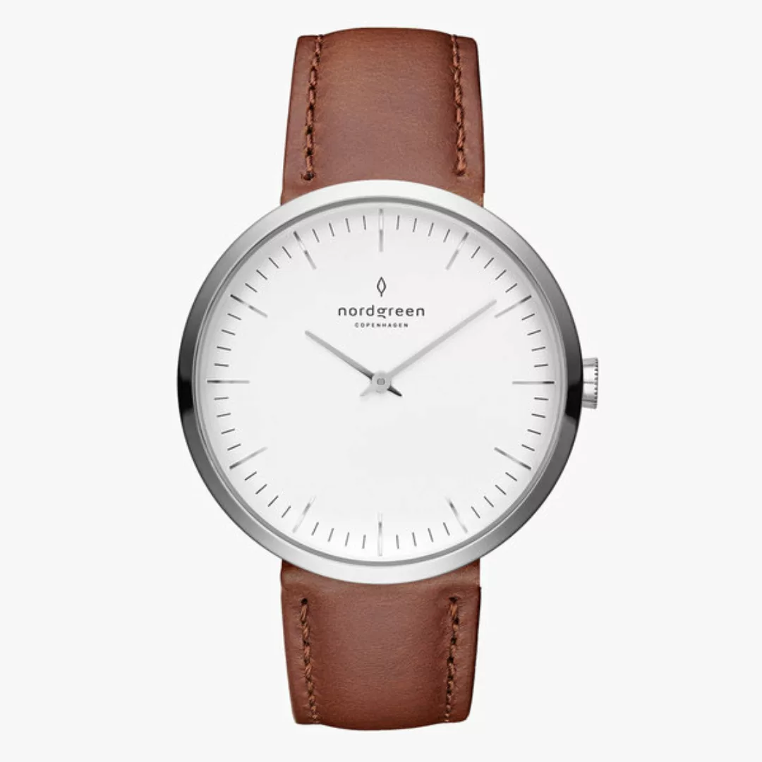 Armbanduhr Infinity Silber - Veganes Lederarmband günstig online kaufen