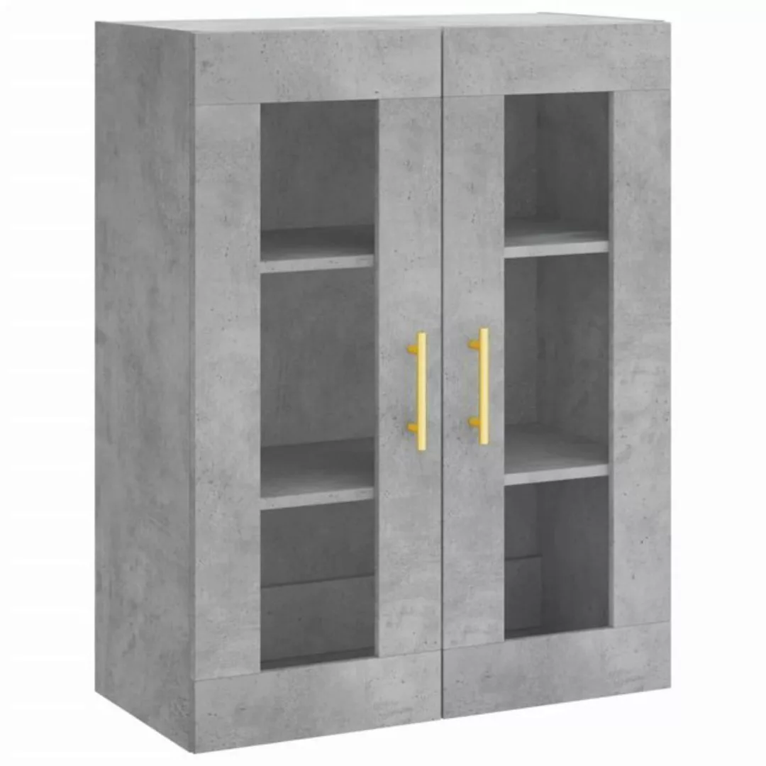 vidaXL Hängeschrank Wandschrank Betongrau 69,5x34x90 cm Glas Vitrine Hänges günstig online kaufen