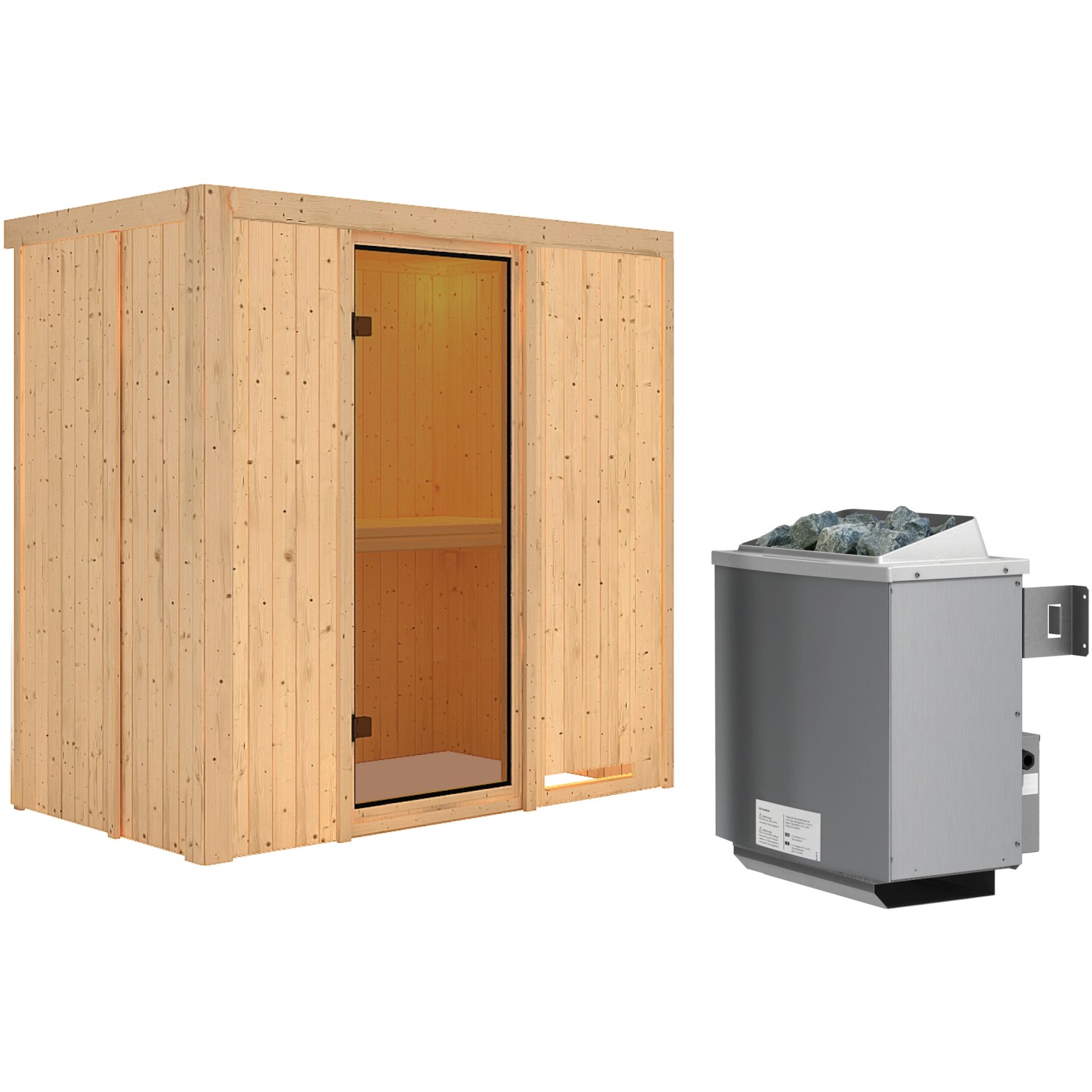 Karibu Sauna-Set Vera Set inkl. Ofen 9 kW mit integr. Steuerung günstig online kaufen